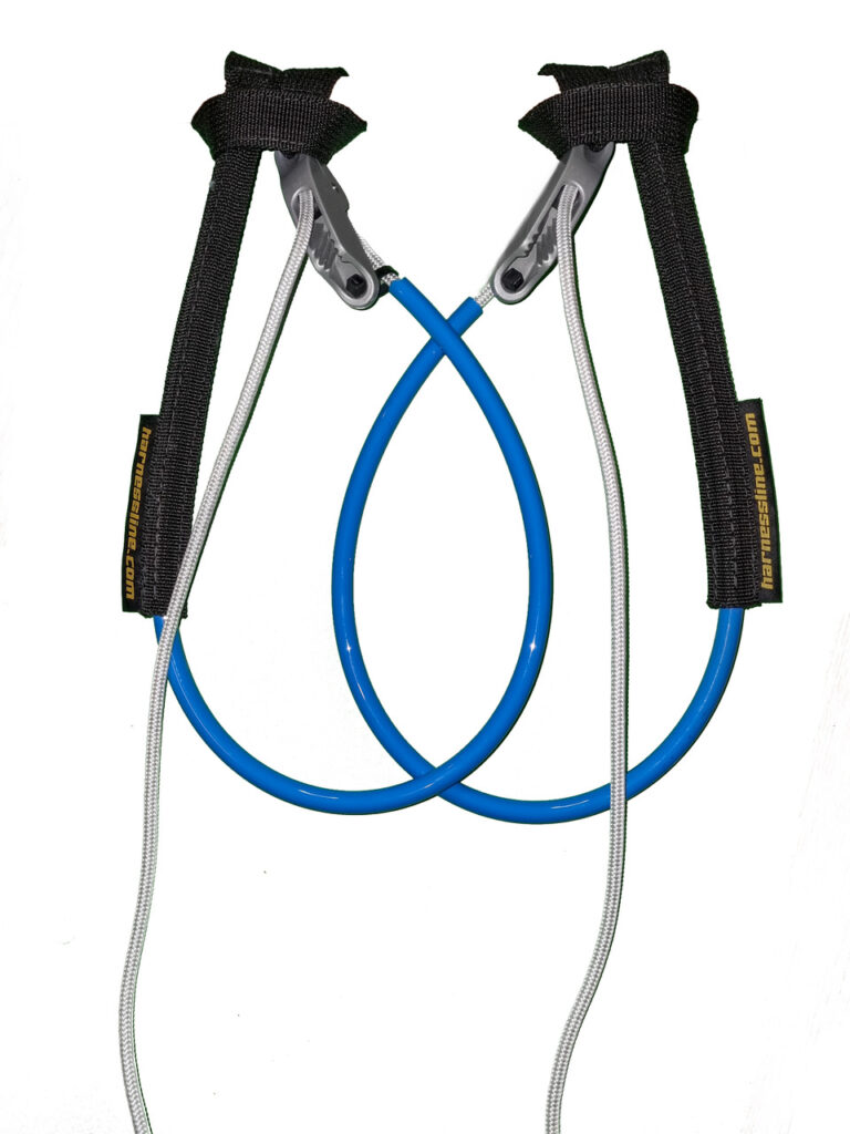 Long adjustable monoline harness lines